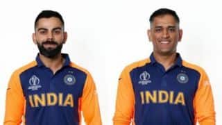 PHOTOS: Virat Kohli, MS Dhoni and the Indian team with India's new away kit